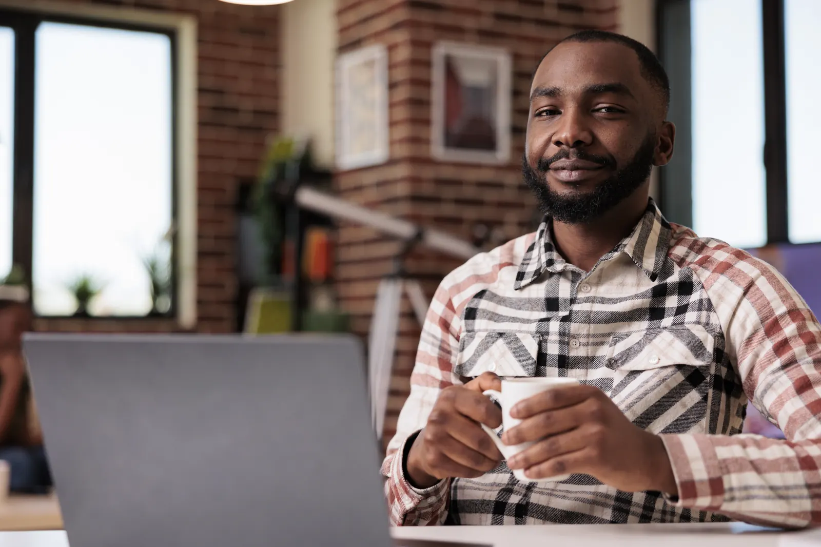 A freelancer at his desk